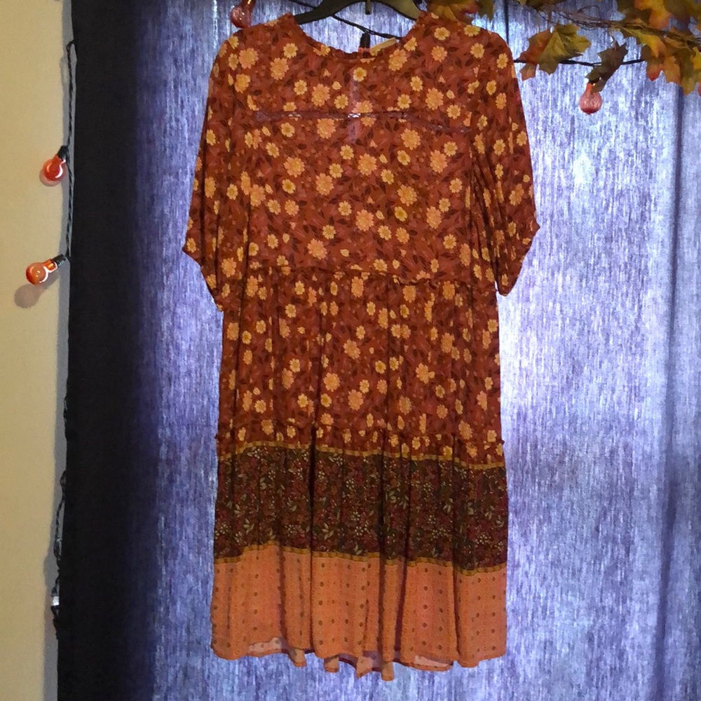 Red/pink floral dress